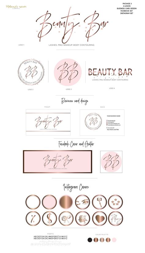 Beauty Bar Logo, Business Card Logo Design, Eyelash Logo, Premade Branding, Beauty Salon Logo, Lashes Logo, Nail Room, Bar Logo, Unique Logo Design