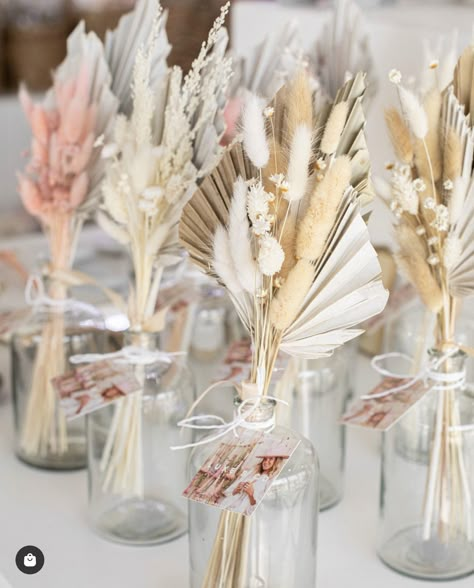 Hobo Centerpieces, Boho Rainbow Table Centerpieces, White And Neutral Party Decor, Pink Pampas Grass Centerpieces, Womens Brunch Decoration, Pink Boho Baby Shower Centerpieces, Dusty Pink Centerpiece, Boho Bridal Brunch Decor, Baby Girl Baby Shower Centerpieces