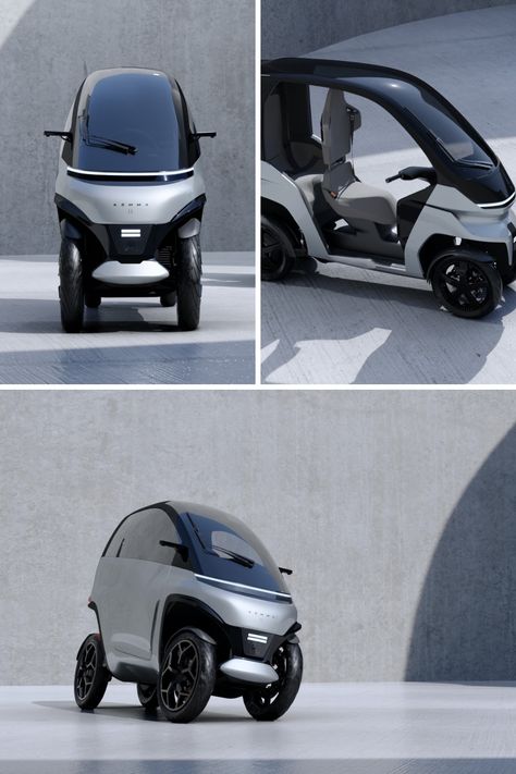 Diy Electric Car, Three Wheeled Car, Urban Mobility, Sustainable Transport, Trike Motorcycle, Environmental Sustainability, Hybrid Design, Compact Cars, City Car