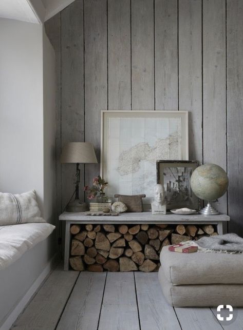 Into The Woods, Ship Lap Walls, Grey Wood, 인테리어 디자인, Wood Paneling, Rustic House, Interior Inspiration, Wall Paneling, Wood Wall