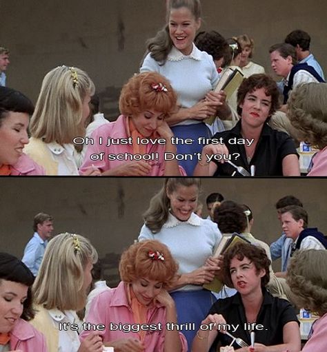 Rizzo "It's the biggest thrill of my life" Grease Rizzo Grease, Grease Is The Word, Grease Movie, Favorite Movie Quotes, Olivia Newton John, Movie Lines, John Travolta, Tv Quotes, Book Tv