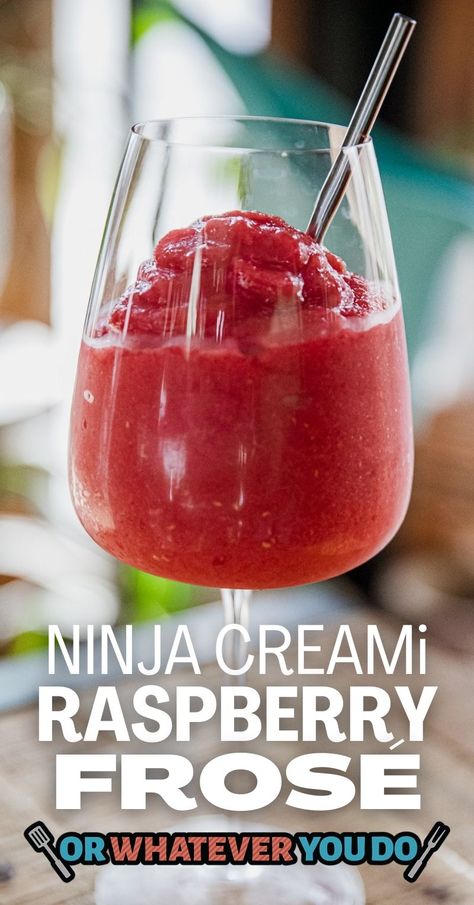 Ninja CREAMi Raspberry Frosé Frosé Recipe, Smoked Burgers, Smoked Meatloaf, Can Chicken Recipes, Dinner Favorites, Creami Recipes, Slushie Recipe, Big Families, Finger Foods Easy