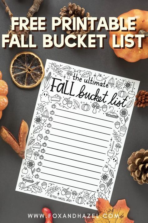 Get ready for fall with my free printable fall bucket list! 🍁✨ Capture the magic of the season with family-friendly activities like pumpkin patch visits, cozy movie nights, apple picking, and more. Download your printable today and start planning your autumn adventures! #FallBucketList #AutumnActivities #FamilyFun Fall Lists, Fall Bucket List Template, Free Wall Art Prints, Fall Bucket List Printable, Bucket List Printable, Autumn Adventures, Halloween Costumes To Make, Bucket List Family, Free Wall Art