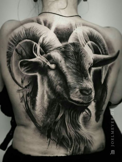 Capricorn ♑ tatt Goat Tattoo Design, Space Filler Tattoo, Tattoo Goat, Black Sheep Tattoo, Goat Tattoo, Sheep Tattoo, Persian Tattoo, Filler Tattoo, Tattoo Artists Near Me