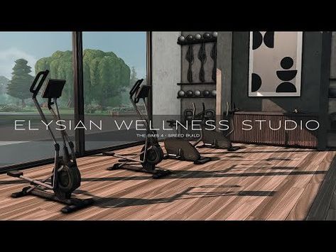 ♡ bbygyal ♡ Yoga Studio Sims 4, Sims 4 Bbygyal, Sims 4 Cc Fitness Equipment, Functional Gym Cc Sims 4, Sims 4 Yoga Studio, Sims 4 Home Gym, Lots Sims 4 Cc, Sims 4 Cc Gym Equipment Functional, Sims 4 Spa Build