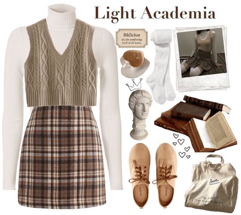 Light Academia 🎻 Outfit | ShopLook Aziraphale Aesthetic Outfit, Light Acedima Outfits, Light Academia Basic Wardrobe, Simple Light Academia Outfits, Light Academia Shoes, Light Academia Outfit Skirt, Light Academia Outfit Women, Cordelia Outfits, Light Academia Summer Outfit