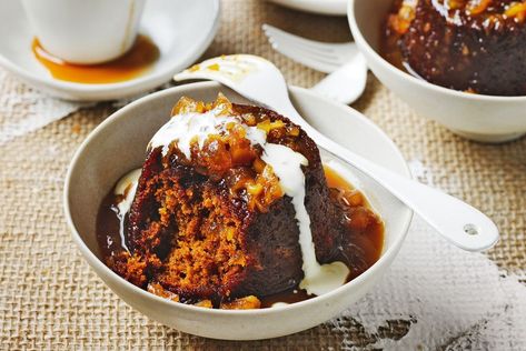 Sticky ginger pudding recipe - Recipes - delicious.com.au Ginger Pudding Recipe, Recipes With Ginger, Jamaican Ginger Cake, Ginger Pudding, Ginger Desserts, Winter Desserts Easy, Traditional Christmas Desserts, Self Saucing Pudding, Sticky Date