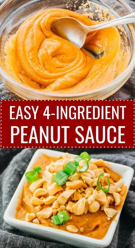 Peanut Sauce Recipe Easy, Stir Fry Meals, Easy Peanut Sauce, Peanut Sauce Recipe, Thai Peanut Sauce, Asian Stir Fry, Satay Sauce, Peanut Butter Sauce, Peanut Recipes