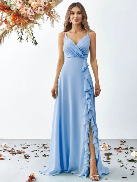 Carolina Blue Bridesmaid Dresses, Baby Blue Bridesmaid Dresses Satin, Baby Blue Maid Of Honor Dress, Blue Beachy Bridesmaid Dress, Baby Blue Bridesmaid Dress, Light Blue Maid Of Honor Dress, Baby Bluebridesmaid Dresses, Baby Blue Bridesmaid Dresses Long, Dusty Blue Bridesmaid Dresses Long