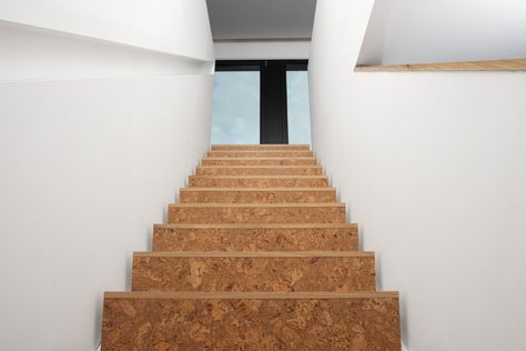 Ferrum+House+%2F+Mark+Merer+%2B+Landhouse Cor Ten Steel, Cork Floor, Staircase Landing, Flooring Texture, Stairs In Living Room, North Europe, Creative Shop, Modern Flooring, Plywood Flooring