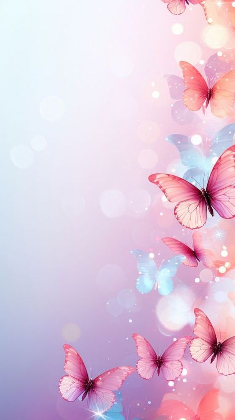 Butterflies in aesthetic glitter style outdoors pattern nature. | premium image by rawpixel.com Pink Wallpaper Butterfly, Butterfly Baby Room, Purple Glitter Background, Pink Glitter Background, Fairy Wallpaper, Butterfly Background, Rose Background, Cellphone Wallpaper Backgrounds, Rainbow Wallpaper