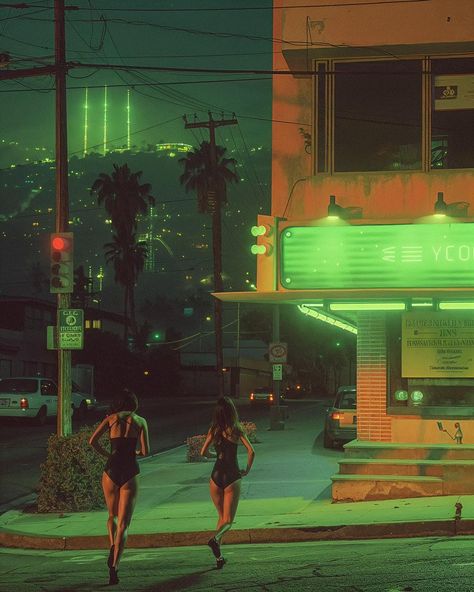 The neon lights of the Safe House flickered ominously as Mira and Elara sprinted down the deserted LA street. The air was thick with a green haze, light pollution illuminating the 3am fog. Mira glanced back, her heart pounding, as shadows darted in the periphery. The Safe House’s sign, usually a beacon of refuge, now felt like a bullseye. “We’re almost there,” Elara gasped, her voice barely audible over the hum of distant drones. Just as they reached the entrance, a sudden explosion illumina... Liquid Television, Cyberpunk Dystopia, Dystopian Art, Future Thinking, Safe House, American Lifestyle, Neon Nights, Cyberpunk City, Her Voice