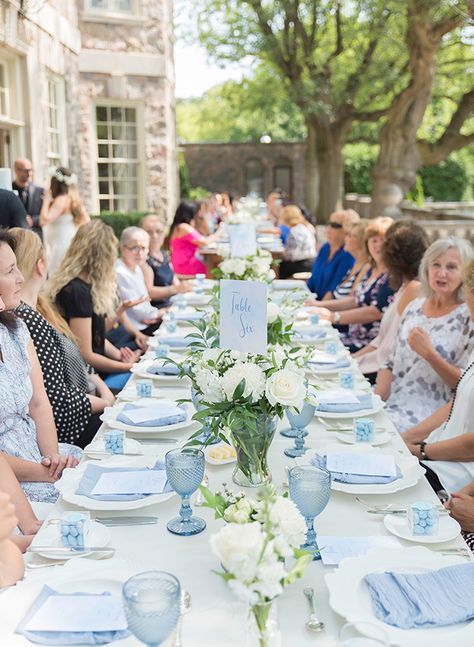 Elegant Baby Shower Ideas, Pastel Garden, Orange Baby Shower, Garden Baby Showers, White Baby Showers, Something Blue Bridal, Outdoor Baby Shower, Blue Bridal Shower, Elegant Baby Shower