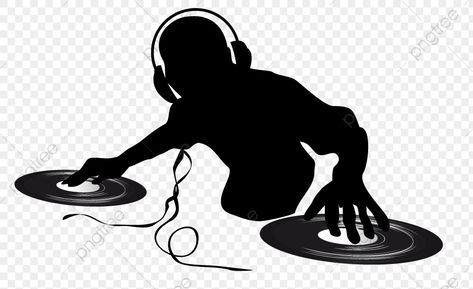 Dj Png, Silhouette Figures, Silhouette Architecture, Music Silhouette, Logo Inspiration Vintage, Girl Dj, Sticker Board, Virtual Dj, Indian Bride Poses