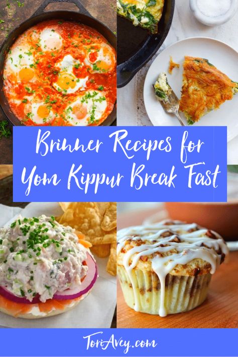 Breaking the Fast with Brinner - Easy Make-Ahead Recipes Yom Kippur Break Fast Ideas, Break Fast Ideas, Roshashana Recipes, Yom Kippur Recipes, Rosh Hashanah Recipes, Jewish Holiday Recipes, Family Dinner Night, Jewish Cuisine, Breakfast For A Crowd