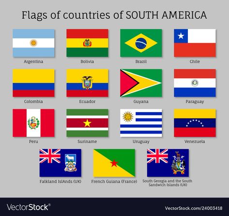 Latin American Flags, South American Flags, South America Continent, Maritime Signal Flags, America Continent, Web Panel, European Flags, Geography Quiz, Patriotic Symbols