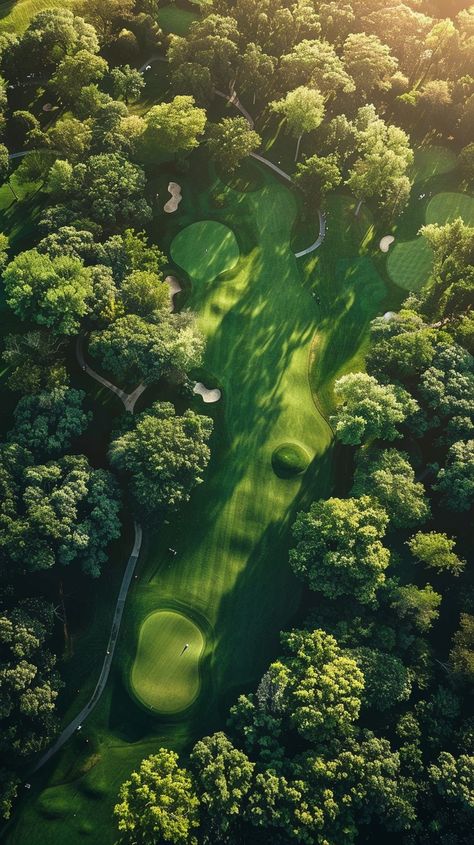 Serene Golf Vista: An aerial shot showcasing the lush greenery of a sunlit golf course amidst a forest. #aerial #golf #forest #greenery #sunlight #trees #nature #serene #aiart #aiphoto #stockcake https://ayr.app/l/jxgD Golf Images, Trees Nature, Garage House, Lush Greenery, Natural Texture, Golf Course, Free Stock Photos, Royalty Free Images, High Quality Images