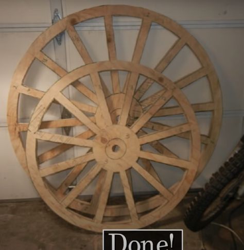 How To Make A Wagon Wheel Diy, Diy Hearse Wagon, Wagon Wheel Diy, Diy Wagon Wheel, Western Vbs, Pirate Ship Wheel, Wagon Trails, Wagon Wheels, Vbs Themes