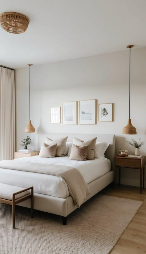 20 Beautiful Minimalist Bedroom Ideas To Inspire You Small Condo Bedroom Design, Organic Minimalist Bedroom, Apartment Bedroom Ideas Minimalist, Apartment Bedroom Small Spaces, Guest Bedroom Ideas Minimalist, Serene Master Bedrooms Decor, Small Bedroom King Size Bed, One Bedroom Condo Ideas, Small Simple Bedroom Ideas