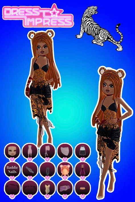 • 🏵️ • - #fyp #dti #dresstoimpress #dress #to #impress #roblox #dtiideas #aesthetic #outfitideas #dresstoimpressideas #idea #board #pin #robloxpin #robloxdti #robloxdresstoimpress Dti Theme Jungle, Dress To Impress Jungle Theme, Animals Dress To Impress Outfit, Jungle Dress To Impress, Dress To Impress Animals, Jungle Dress, Forest Dress, Code Roblox, Roblox Dress