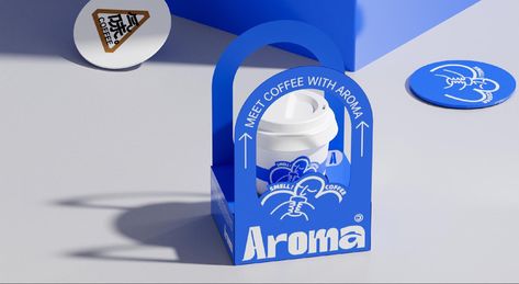 Unique Packaging Design, Takeaway Packaging, Coffee Meeting, Coffee Smell, Coffee Holder, Visual Identity System, Coffee Aroma, Coffee Logo, Unique Packaging