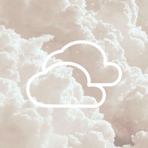 Cloud App Icon Aesthetic, Cloud Logo Aesthetic, Icloud Logo, Cloud App Icon, Beige Clouds, Weather App Icon, App Ikon, Icon Images, Weather App