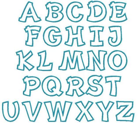 Letter Stencils Printables, Applique Alphabet, Designs By Juju, Applique Letters, Alphabet Templates, Stencils Printables, Lettering Alphabet Fonts, Lettering Styles, Letter Stencils