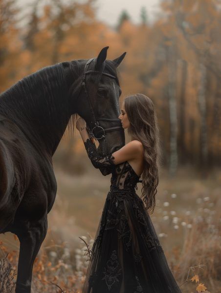 Posing With Horses, Magic Photography Inspiration, Fall Pictures With Horses, Photoshoot With Horse Ideas Beautiful, Girl With Horse Photograph, Photoshoot With A Horse, Horse Owner Photoshoot, Senior Pictures Horse, Pictures With Horses Photography Ideas