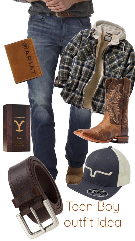 Nashville ready, teen ideas, cowboy boots Country Guy Outfits, Country Outfits Men, Winter Western Outfits, Country Boy Outfits, Western Outfits Men, Cowboys Men, Teen Boy Outfits, Country Boy, Cowboy Outfits