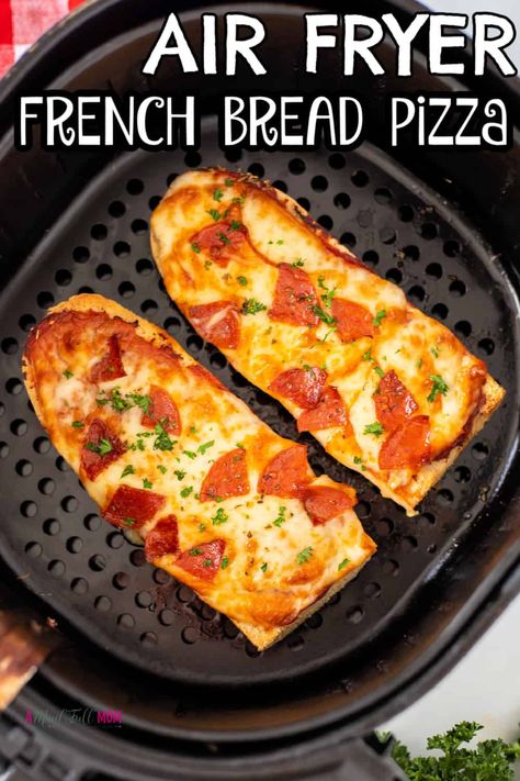 Air Fryer French Bread Pizza, Air Fryer French Bread, Actifry Recipes, Air Fryer Recipes Dessert, New Air Fryer Recipes, Air Fryer Recipes Snacks, Air Fryer Cooking Times, French Bread Pizza, Cooks Air Fryer