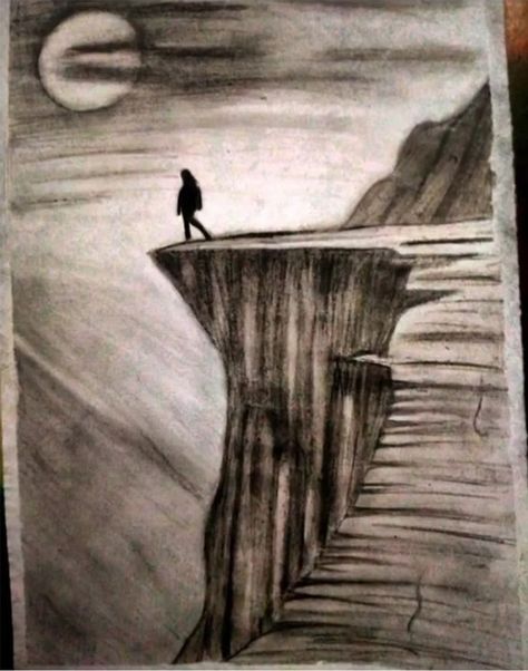 Nature Scenery Drawing With Pencil. I have used a pastel 4B pencil in this drawing. #pencilsketch #windowpencil #pencilart #art #drawing #ideas #easy #pencilart #drawingart #drawingwithpencil #sketch #nature #scenery #moonlight #pencil #sunset #mountain #girl #naturewithmountain #boy Nature Scenery Drawing, Cliffs Tattoo, Sketch Nature, Art Drawing Ideas, Drawing With Pencil, Scenery Drawing, Drawing Ideas Easy, Mountain Girl, Nature Scenery