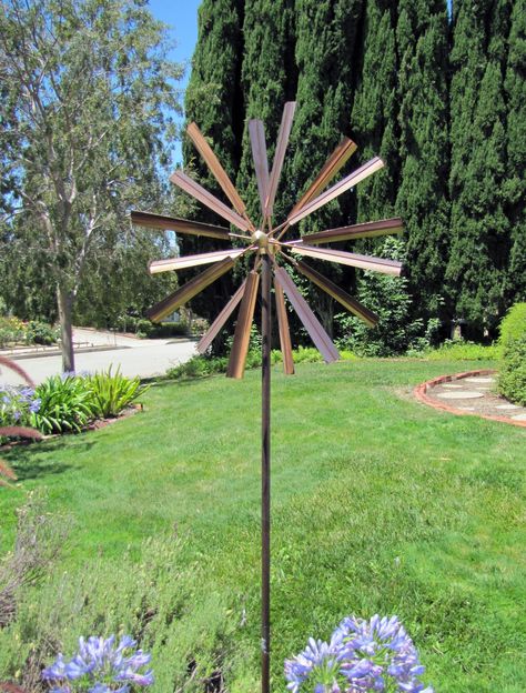 Amazon.com: Stanwood Wind Sculpture Kinetic Copper Wind Sculpture, Double Windmill Spinner: Patio, Lawn & Garden Wind Catcher, Wind Sculptures, Outdoor Living Decor, Kinetic Art, Kinetic Sculpture, Backyard Makeover, Wind Spinners, Garden And Yard, Lawn Garden