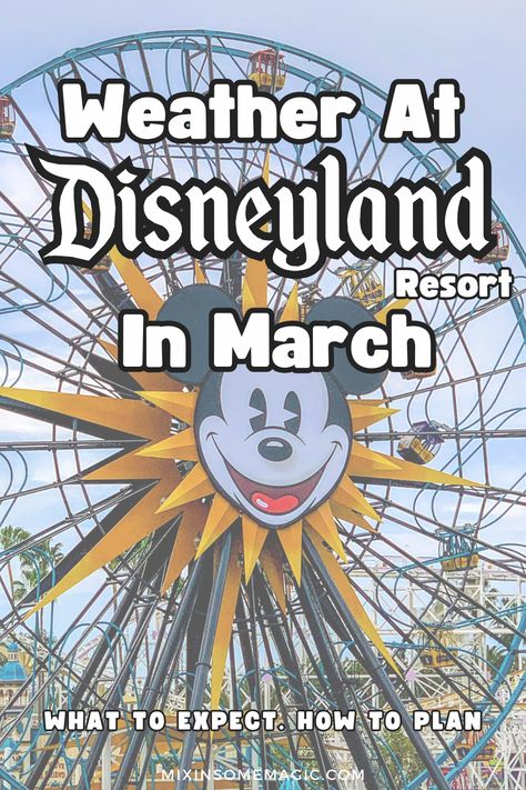 Are you ready to experience Disneyland this March? As the park transforms into a magical spring playground, the weather can vary dramatically. Discover what to expect and how to plan accordingly in our in-depth guide to Disneyland's weather in March. Disneyland In March, March Weather, Disneyland Crowd Calendar, Disneyland Trip Planning, Disney Tickets, Disneyland Planning, Disney California Adventure Park, California Adventure Park, Disneyland Trip