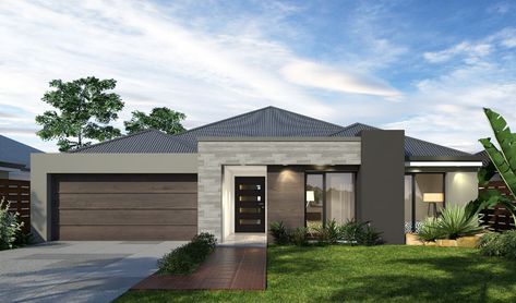 Single Storey Facade Design, House Roof Styles, Modern Single Storey House Design, View House Plans, House Facades Australia, House Plans Australia, Perfect House Plan, House Plans South Africa, Single Storey House