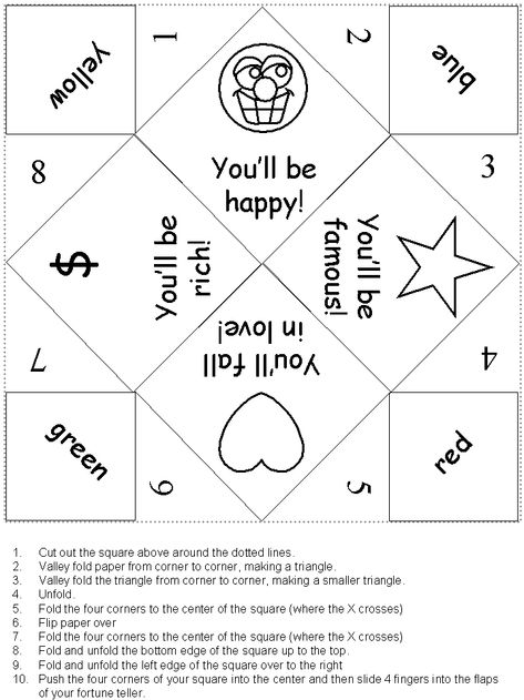 the Divination Classroom, Fortune Teller Template, Cootie Catcher Template, Hogwarts Classes, Cootie Catcher, Educational Activities For Kids, Summer Program, Easy Craft Projects, Pretty Party