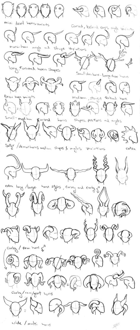 Fantasy horn ref by Law-of-Murph.deviantart.com on @deviantART 캐릭터 드로잉, Ink Drawings, Guided Drawing, 판타지 아트, Drawing Tutorials, Art Tutorials Drawing, Facial Expressions, Drawing Reference Poses, Drawing Tips