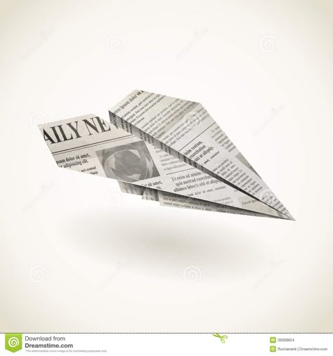 Paper Airplane Aesthetic, Folded Newspaper, Paper Airplane Folding, Idea Craft, First Youtube Video Ideas, Vintage Png, Object Drawing, Floral Border Design, Paper Airplane