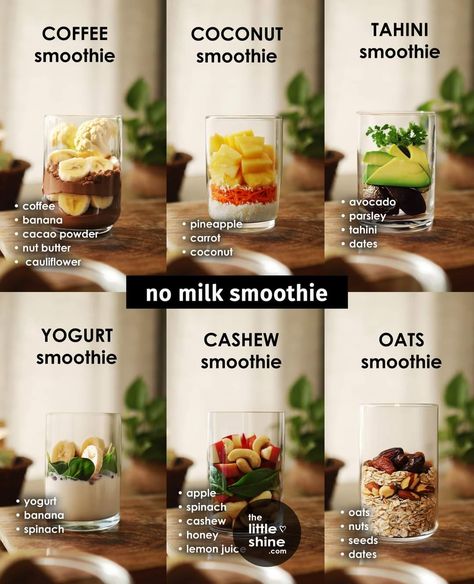 Smoothie Without Milk, Easy To Make Snacks, Oat Smoothie, Milk Smoothie, Delicious Smoothies, Juice Packaging, Coconut Smoothie, Eating Good, House Plan Gallery