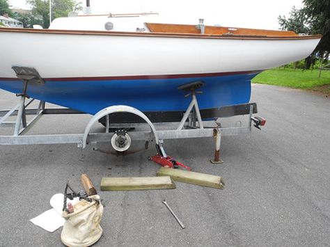 Sailboat trailers - Inside Practical Sailor Blog Article Sailboat Trailer, Trailer Ideas, Boat Trailer, Blog Article, Diy And Crafts, Sailing, Trailer