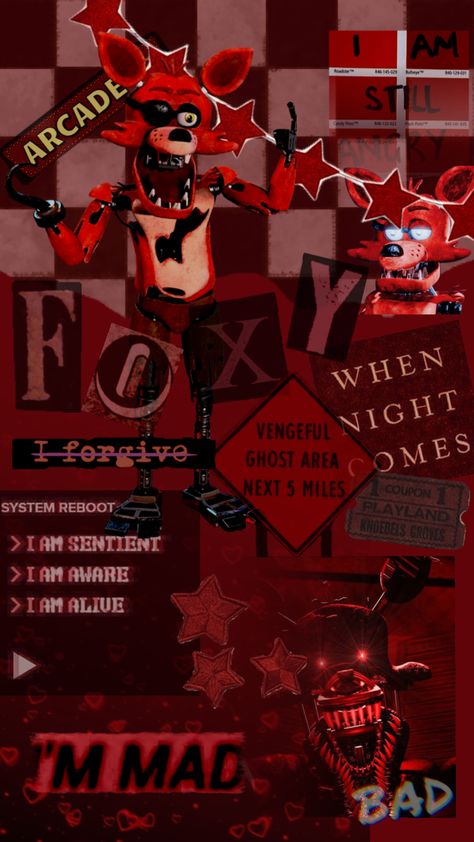 #foxy #fnaf Foxy Wallpaper, Foxy Fnaf, Cool Bedrooms For Boys, Fnaf Jumpscares, Fnaf Foxy, Dark Red Wallpaper, Boss Wallpaper, Fnaf Wallpapers, Fnaf Comics