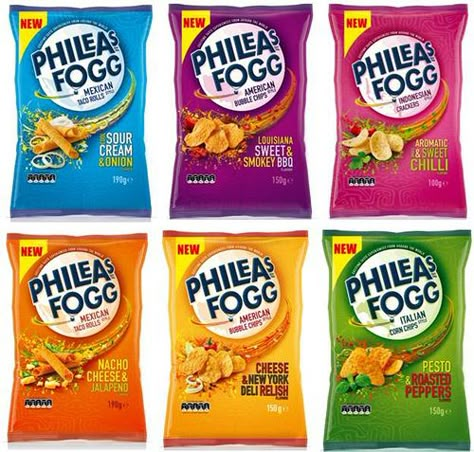 Snacks Package Design, Snacks Packing Design, Snack Chips Packaging, Nachos Packaging, Variety Pack Packaging, Healthy Snack Packaging Design, Chips Packaging Design, Biscuit Design, Phileas Fogg