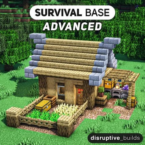 Minecraft Fence Designs, Starter House Minecraft, Minecraft Build House, Minecraft Rooms, Minecraft Starter House, Minecraft Village, Minecraft Houses Survival, Starter House, Minecraft Blocks