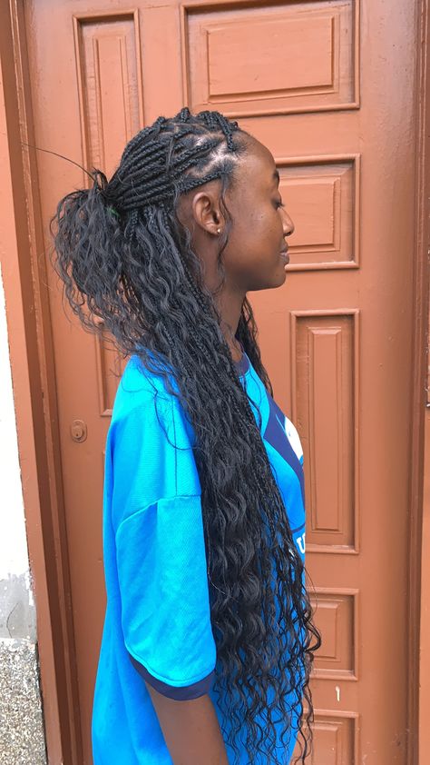 Knotkess boho braids Knotless With Wavy Ends, Knotless Braids, Boho Braids, Colorful Boho, Braided Hairstyles, Color Mixing, Braids, Hairstyles, Hair Styles