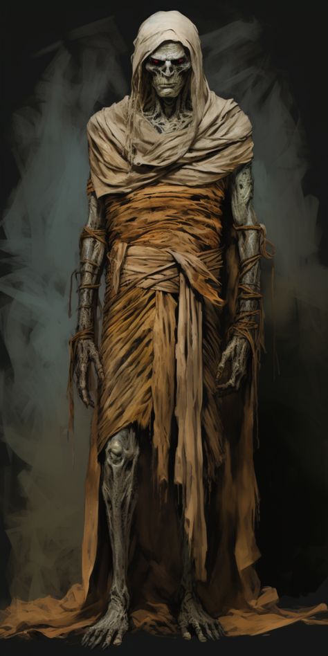 Dnd Mummy, Mummy Illustration, Imhotep The Mummy, Fantasy Undead, Undead Monster, Dark Sun, World Building, Reference Art, The Mummy