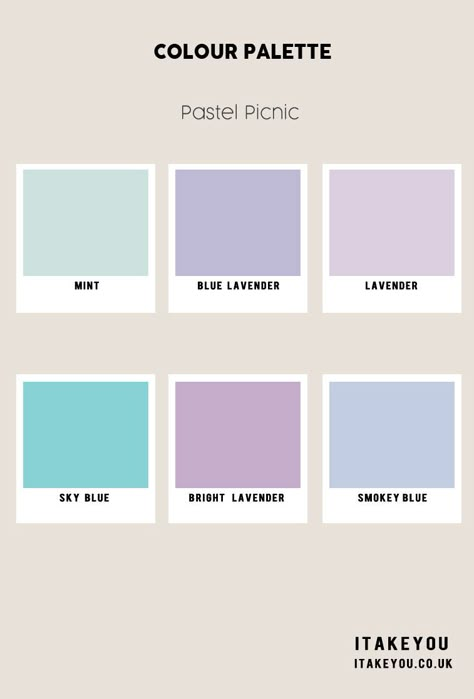 Mint Green and Lavender Colour Palette, Mint Green Sky Blue and Lavender, Summer color Combinations, Summer Colour Palette Blue Lavender Color Palette, Lavender Color Palette Colour Schemes, Mint Green Colour Pallete, Mint Green Colour Palette, Mint Colour Combination, Colors That Go With Mint Green, Colour Palette Lilac, Aquamarine Room Aesthetic, Color Combinations Summer