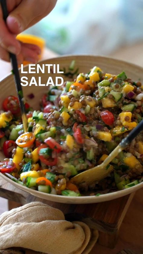 Lentil Salad with the best Dressing! Plant-based Recipe in 2022 | Salad recipes healthy easy, Whole food recipes, Easy mediterranean diet recipes Salad Recipes Healthy Lunch, Salad Recipes Healthy Easy, Resep Salad, Salad Recipes Healthy, Recipes Healthy Easy, Vegetarian Snacks Recipes, Lentil Salad, Best Salad Recipes, Yummy Salad Recipes