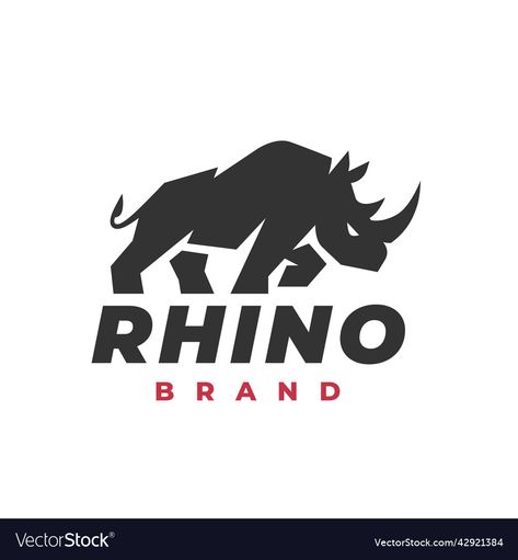 Rhino Illustration, Animal Symbol, Rhino Logo, Logo Character, Animal Symbolism, Character Base, Endangered Animals, African Wildlife, Logo Icons