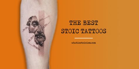 The Best Stoic Tattoos - What Is Stoicism? Stoic Tattoo Ideas, Stoic Tattoo, Tattoo Ideas For Men, Dining Room Storage, Marcus Aurelius, Drawing Tips, Tattoo Ideas, Tattoo Designs, Good Things