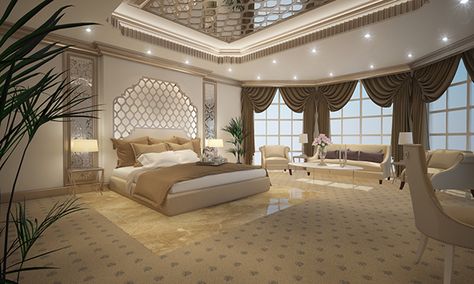 Master Bedroom Lounge on Behance Huge Bedroom Luxury, Rich Bedroom Luxury, Luxury Master Suite, Mansion Bedroom, Huge Bedrooms, Luxury Room Bedroom, Dream Mansion, Luxury Bedroom Design, Rustic Glam