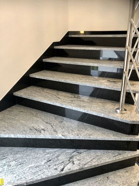 Luxury Marble Flooring, Stairs Tiles Design, Wooden Staircase Design, درج السلم, Marble Flooring Design, Staircase Design Modern, Stairs Design Interior, Marble Stairs, Stairs Design Modern